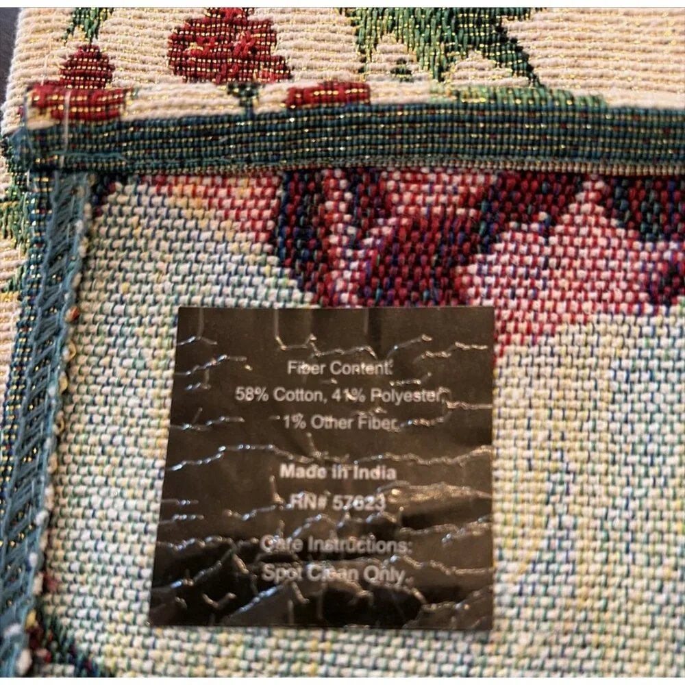 Christmas Poinsettia Table Runner 70x13